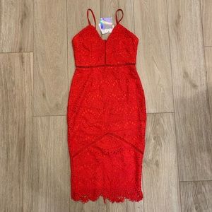 Red lace dress NWT